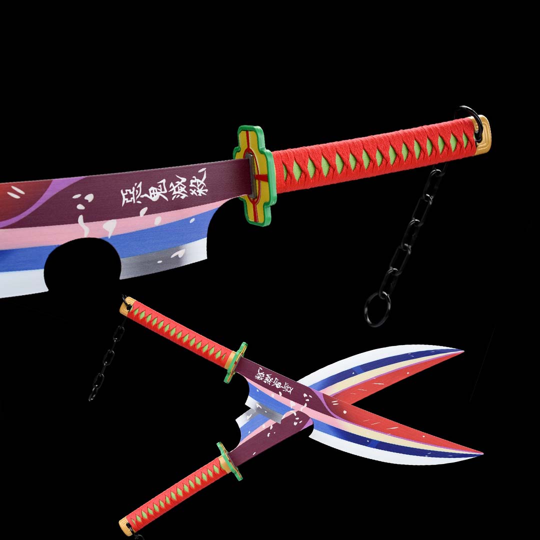Tengen Uzui x2 Katana (Carbon steel 1060) - Katana America