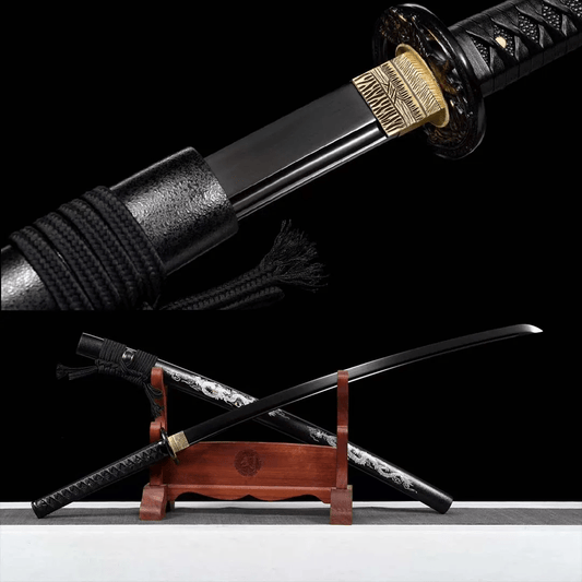 Black Blade Katana (1060 carbon steel) - Katana America