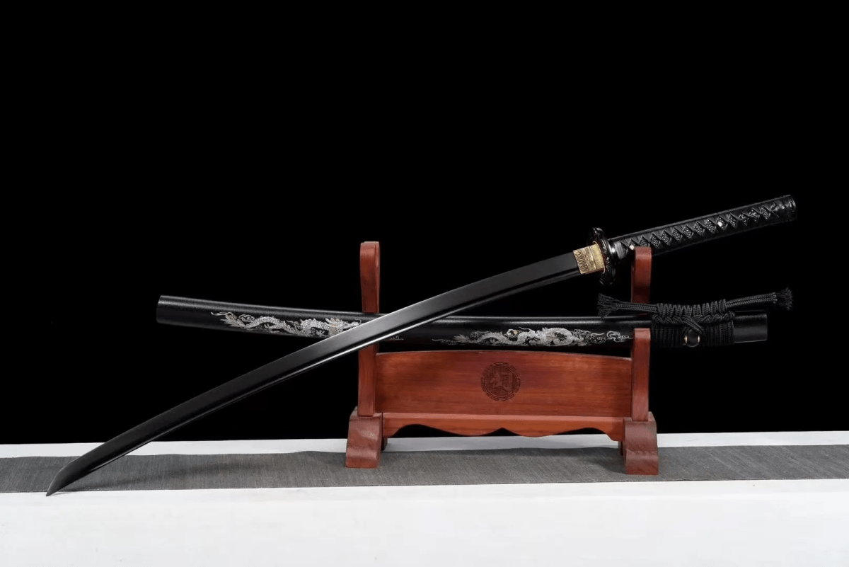 Black Blade Katana (1060 carbon steel) - Katana America