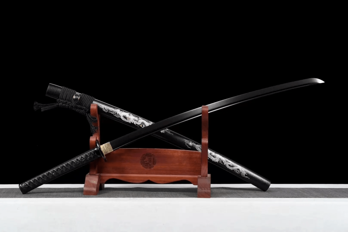 Black Blade Katana (1060 carbon steel) - Katana America