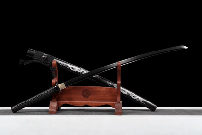 Black Blade Katana (1060 carbon steel) - Katana America
