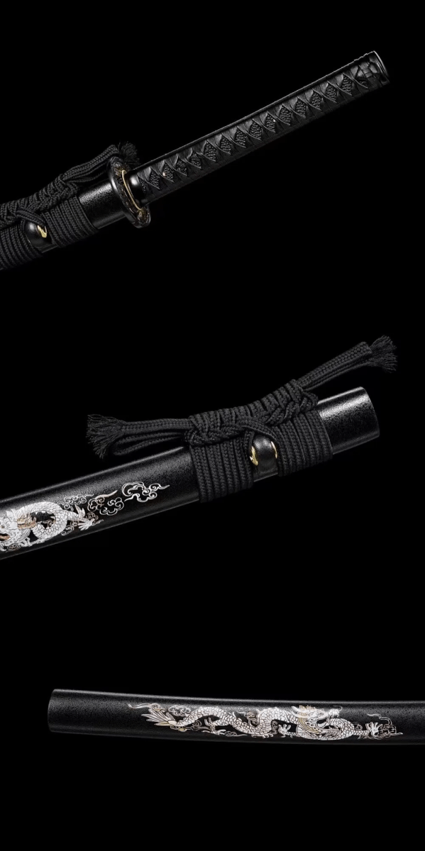 Black Blade Katana (1060 carbon steel) - Katana America