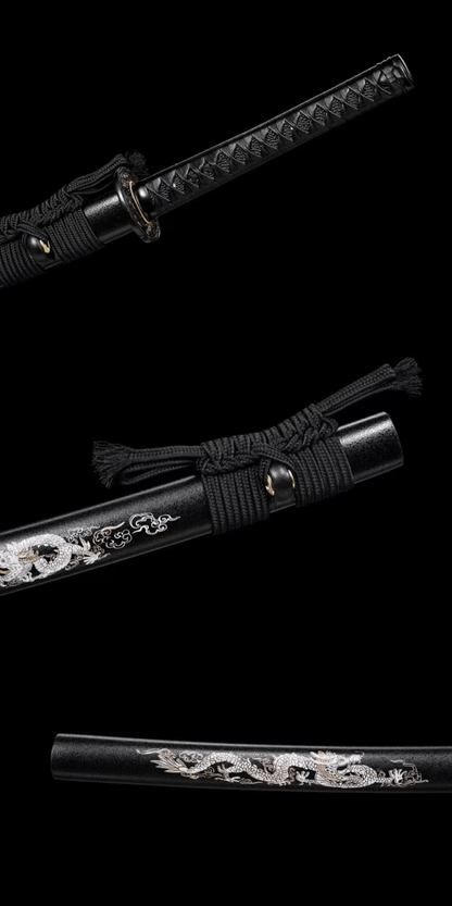 Black Blade Katana (1060 carbon steel) - Katana America
