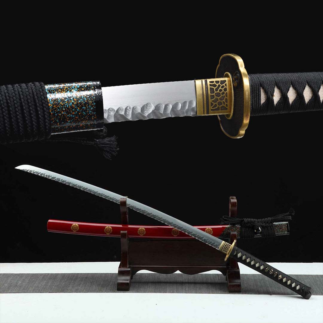 Flower of Fire Katana (Damascus Steel) - Katana America