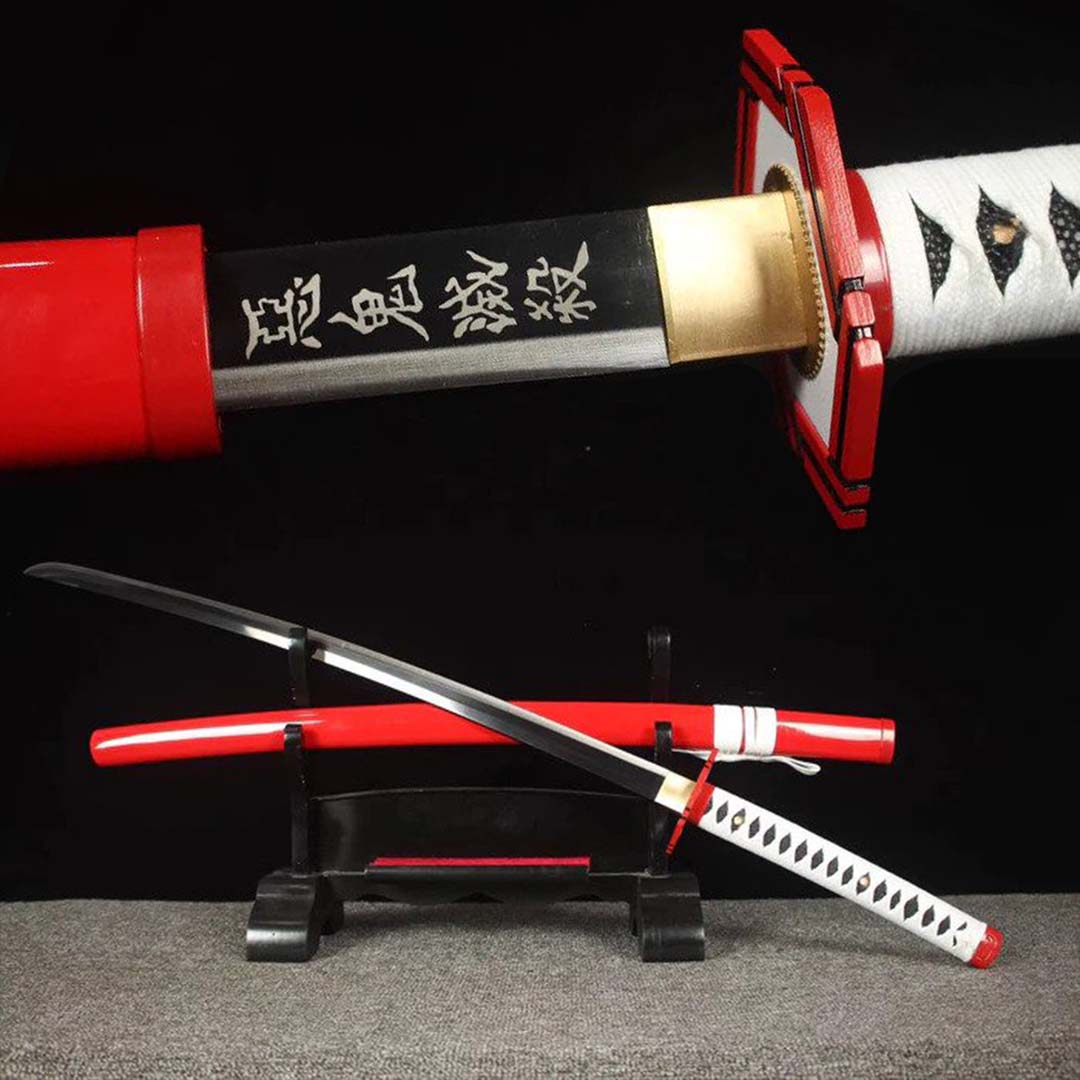 Giyu Tomioka Katana Sword (Carbon Steel 1060) - Katana America
