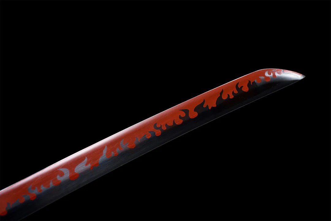 Rengoku Kyojuro Katana Sword (Carbon Steel 1060) - Katana America