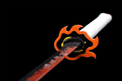 Rengoku Kyojuro Katana Sword (Carbon Steel 1060) - Katana America