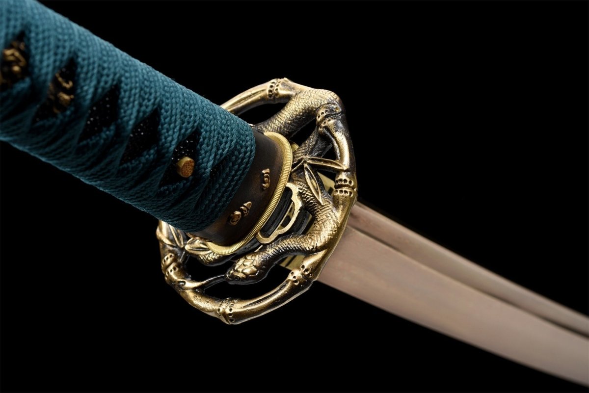 Spring Katana (Grilled Gold Damascus Steel) - Katana America