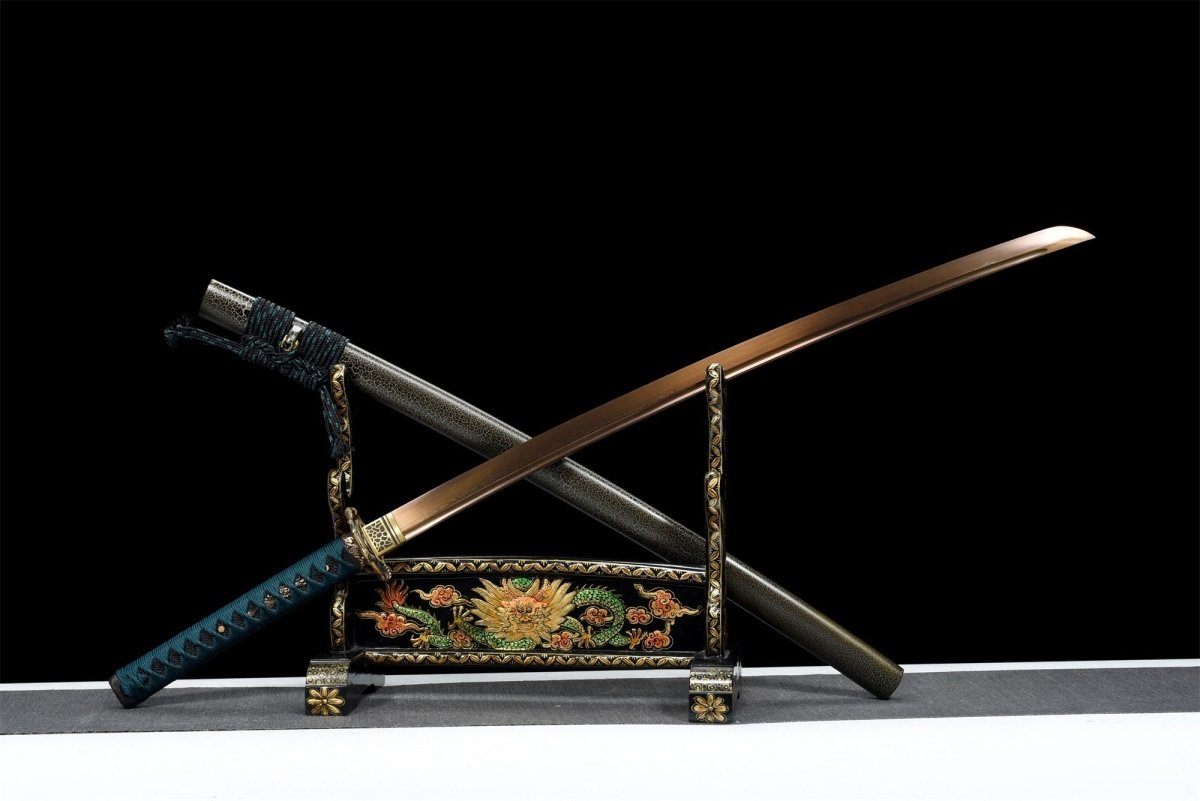 Spring Katana (Grilled Gold Damascus Steel) - Katana America