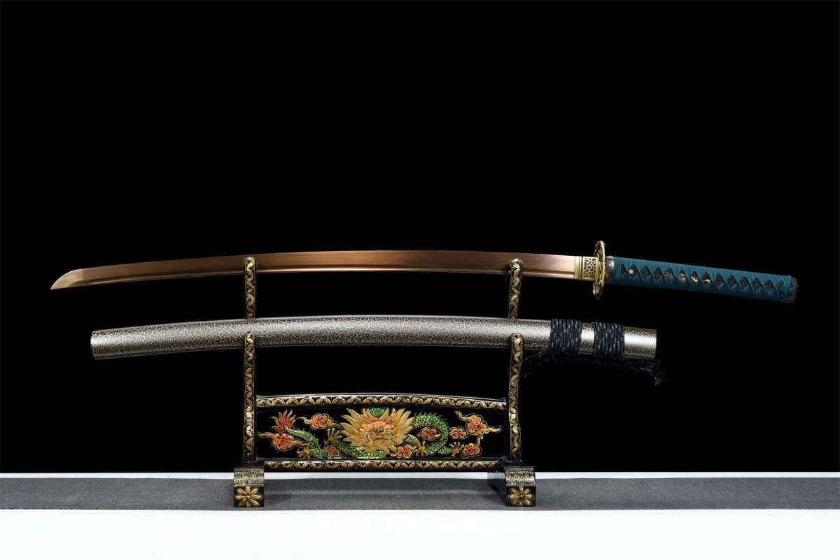 Spring Katana (Grilled Gold Damascus Steel) - Katana America
