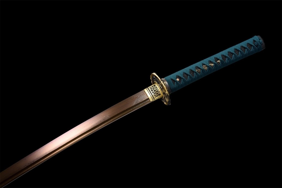 Spring Katana (Grilled Gold Damascus Steel) - Katana America