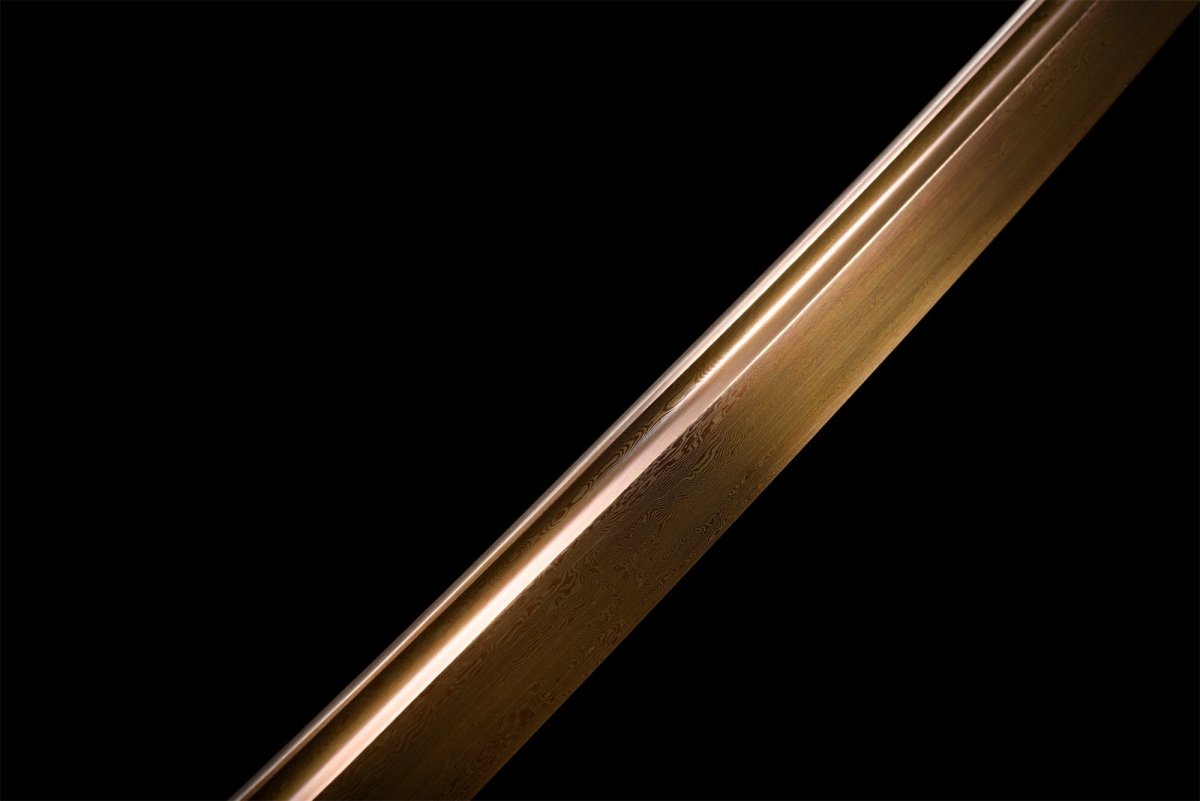 Spring Katana (Grilled Gold Damascus Steel) - Katana America