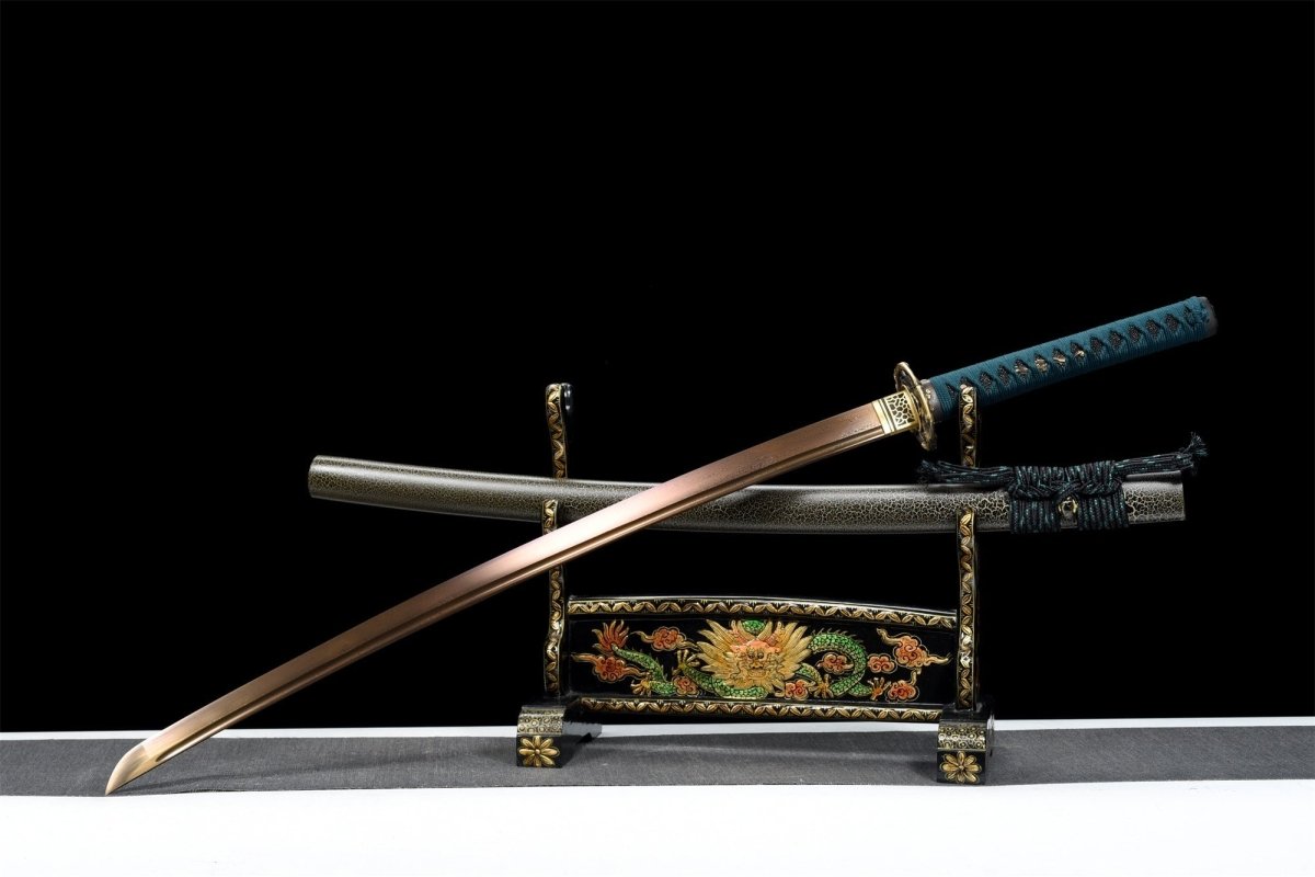Spring Katana (Grilled Gold Damascus Steel) - Katana America