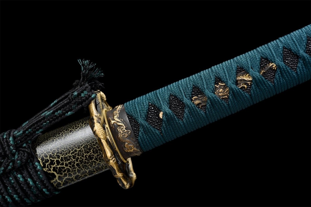 Spring Katana (Grilled Gold Damascus Steel) - Katana America