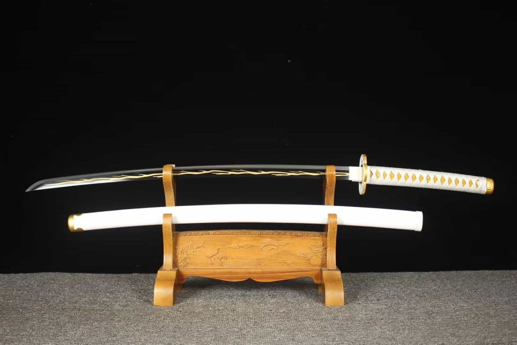 Zenitsu Agatsuma Katana Sword (Carbon Steel 1060) - Katana America